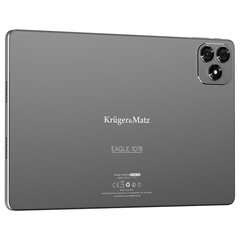 Tableta Kruger&Matz KM1078, Procesor MediaTek MT8781V/CA Octa-Core, Ecran IPS 10.95", 6GB RAM, 128GB Flash, Wi-Fi, Bluetooth, Android Gri