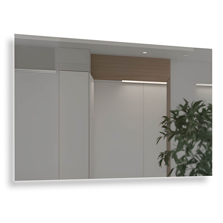 Oglinda LED baie Artforma 80x60 cm – lumina neutra, montaj pe perete, design modern