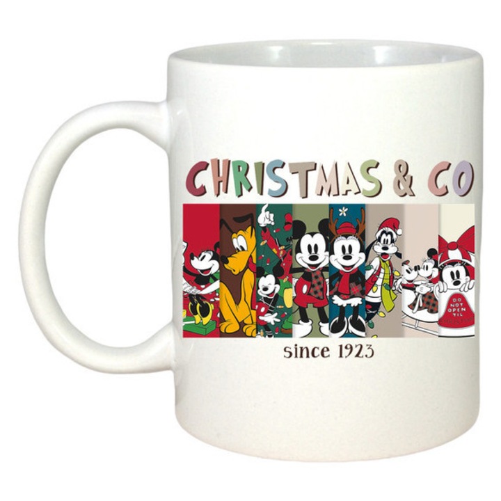 Cana Christmas And Co Since 1923 Retro Character Set, Craciun, Sarbatori, Cadou, Secret Santa, Cri-Flo, Culoare Alb, 330 ml