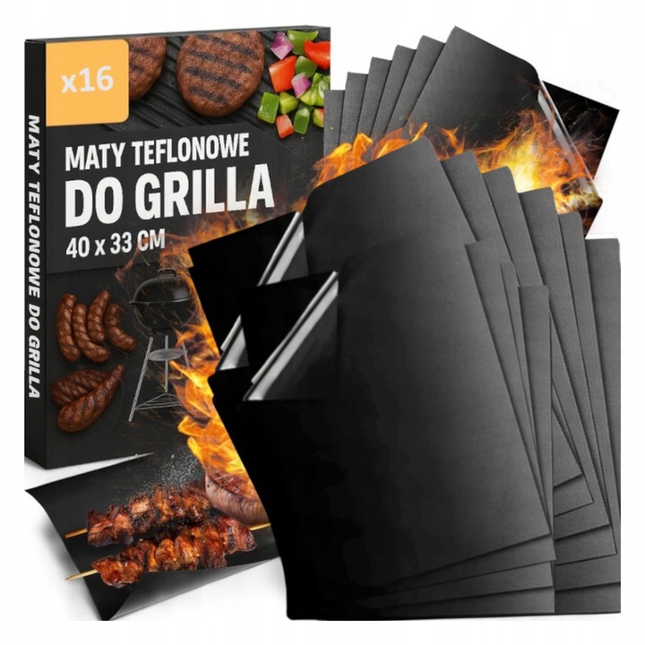 Folie grill Kanza, 40x33cm, antiderent, rezistent la temperaturi ridicate