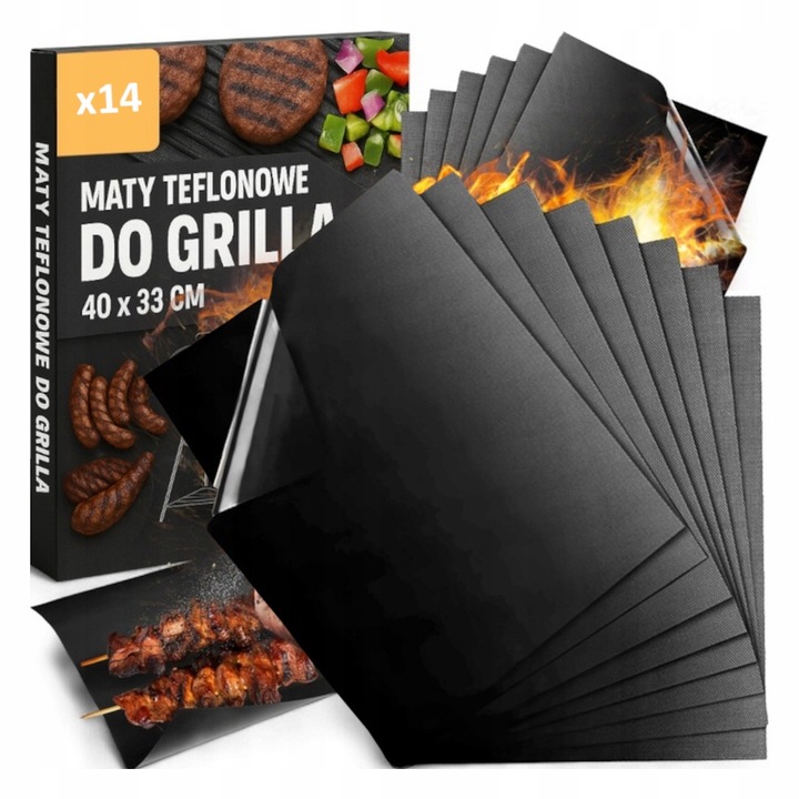 Set ustensile barbecue Kanza, material PTFE, rezistent la temperaturi între -60°C și 260°C, curățare manuală sau mașină de spălat vase