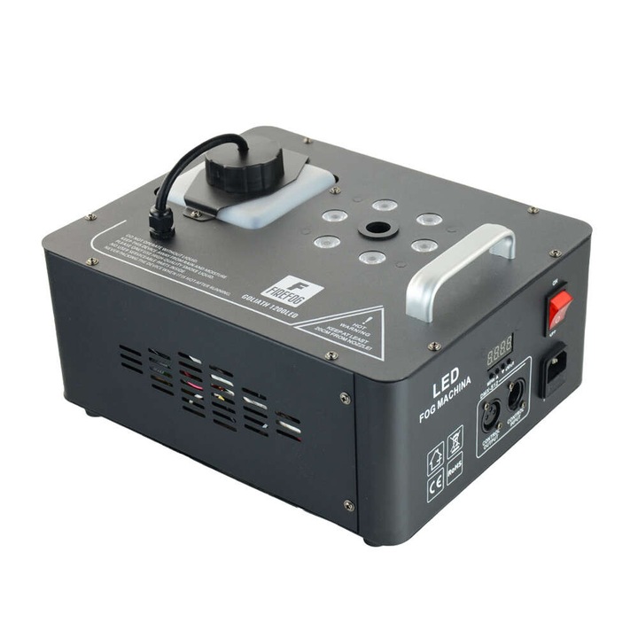 Masina de fum verticala cu LED RGB 1200W Goliath1200LED DMX telecomanda /Firefog