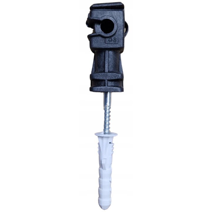 Стенна опора за проводник за мълниезащита Blyskawica, 10 мм, 100 мм, черен цвят