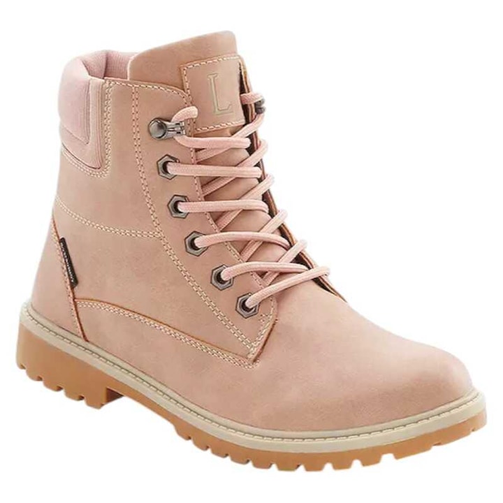 Ghete pentru femei Lascana cu membrana Comfortex inchidere cu siret si fermoar toc patrat captuseala calduroasa R0