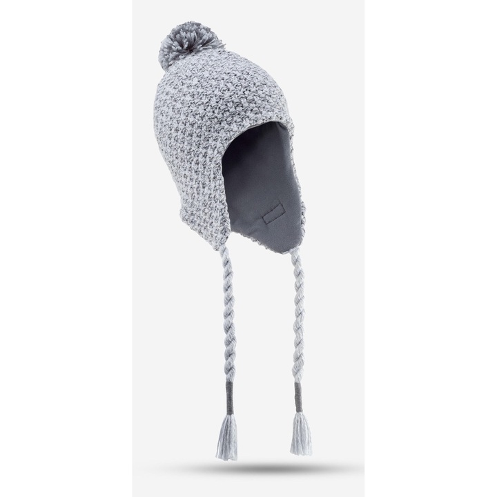 Caciula peruviana schi timeless gri copii universala, gri argintiu