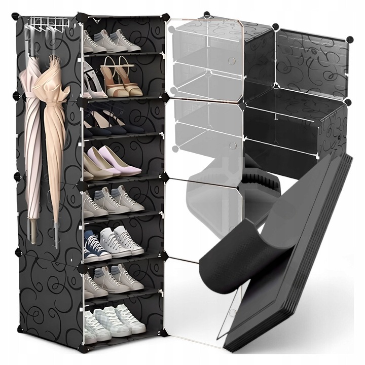 Dulap modular Kanza, plastic, 4 module, capacitate 5kg, curățare ușoară