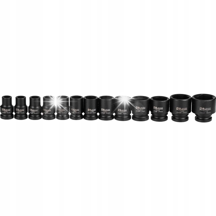 Set 13 chei tubulare 1/2", RICHMANN, 10-30mm, din otel Cr-Mo, cutie metalica