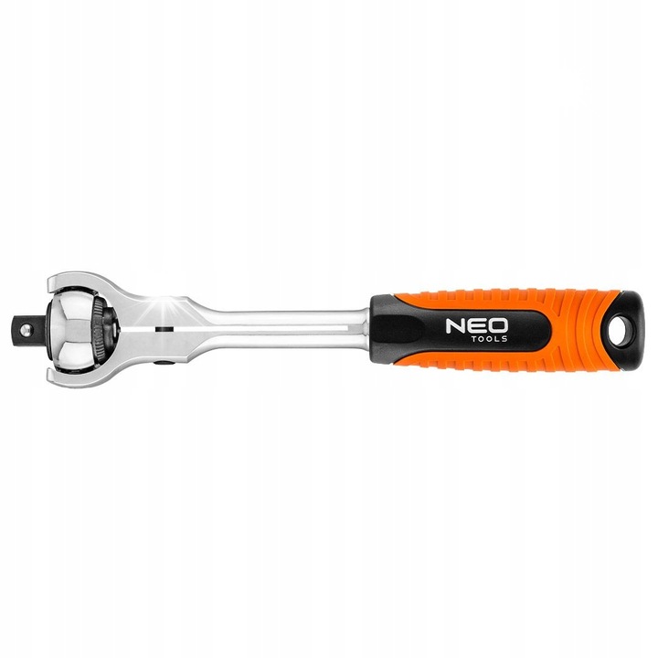 Cheie cu clichet 1/2", NEO, 72T, 250mm, crom-vanadiu