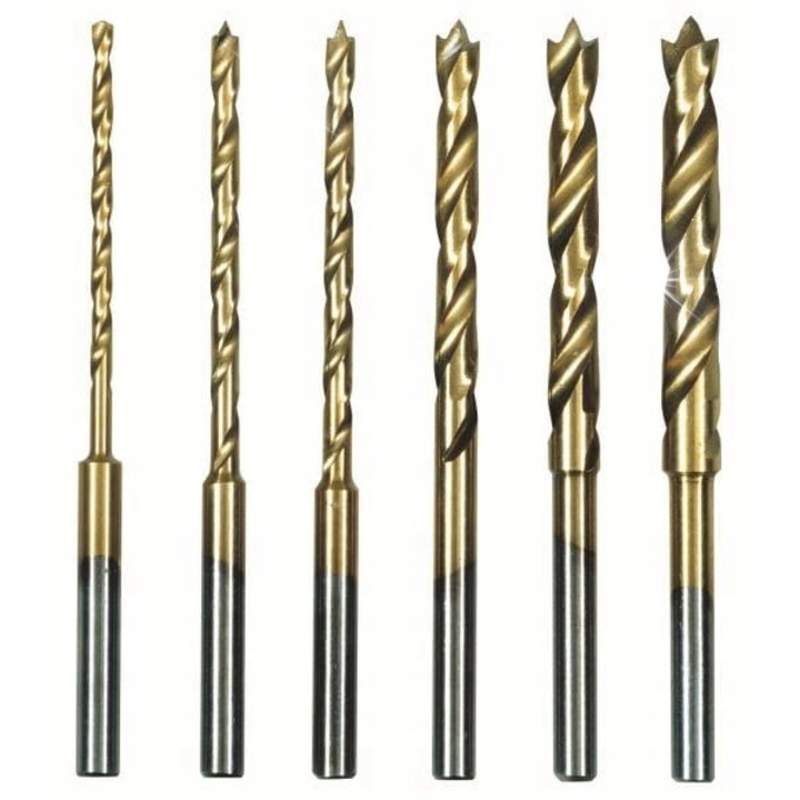 Set 6 burghie, Proxxon, HSS-TIN, 1.5-4 mm, auriu