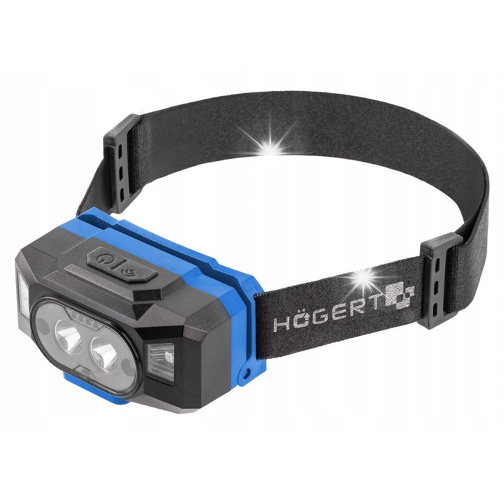 Hoegert Technik LED fejlámpa, 6 funkció, mozgásérzékelő, 200 lm, 3,7V, power bank funkcióval