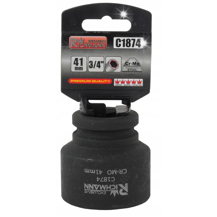 Csőkulcs 3/4", RICHMANN, 6-lapú, 41mm, króm