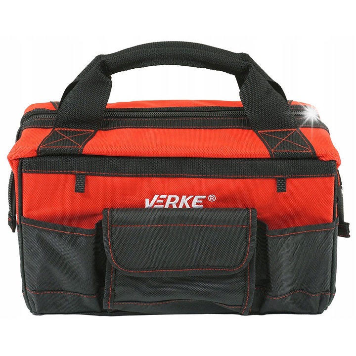 Verke szerszámrendező táska, 37x19x22cm, 1680D poliészter, 6 belső zseb, 7 külső zseb