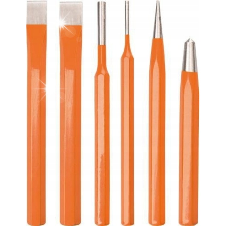 Set 6 ciocane, NEO TOOLS, otel crom-vanadiu, 200mm, portocaliu