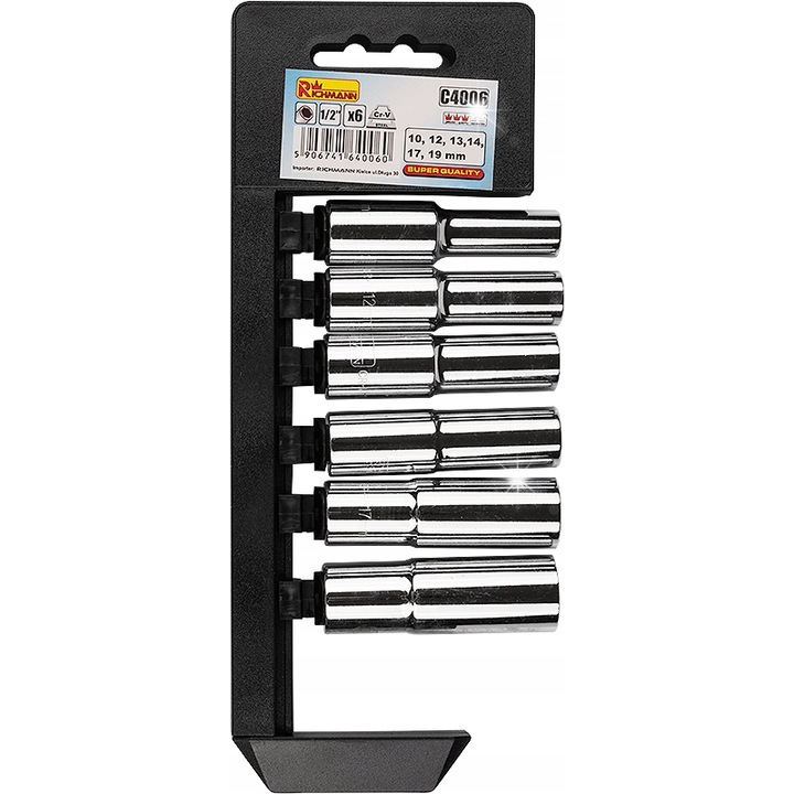 Set 6 chei tubulare lungi RICHMANN 10-19mm 1/2"
