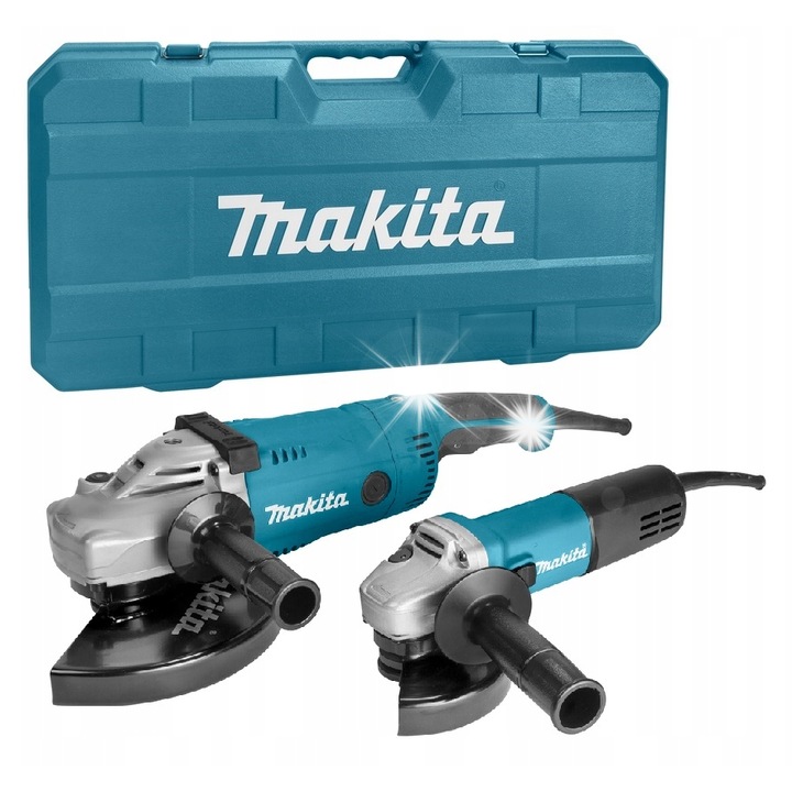 Set polizoare Makita 9558HNR 125mm, GA9020 230mm, 840W, 2200W