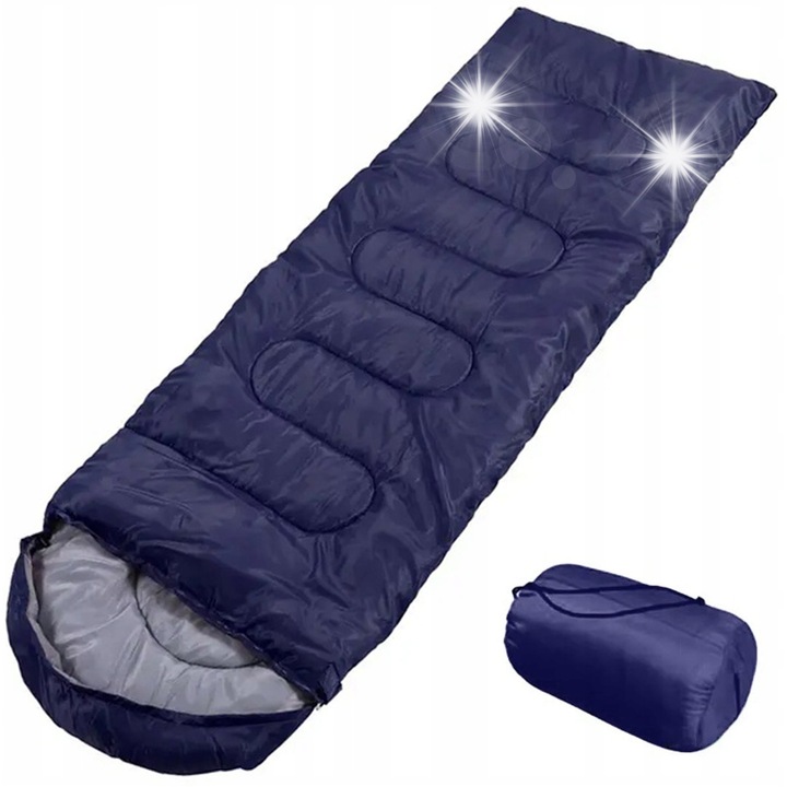 Спален чувал тип мумия Aptel, топъл, с качулка, 210x70см, комплект с калъф