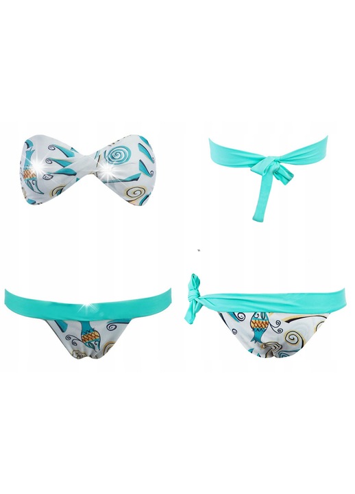 Дамски бански костюм, модерен, прекрасни цветове, полиестер, S INTL