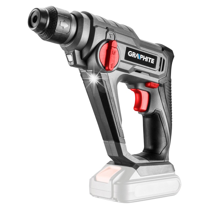Graphite rotációs kalapács, 18V, 2 funkció, 0.8J, 10mm, 900rpm