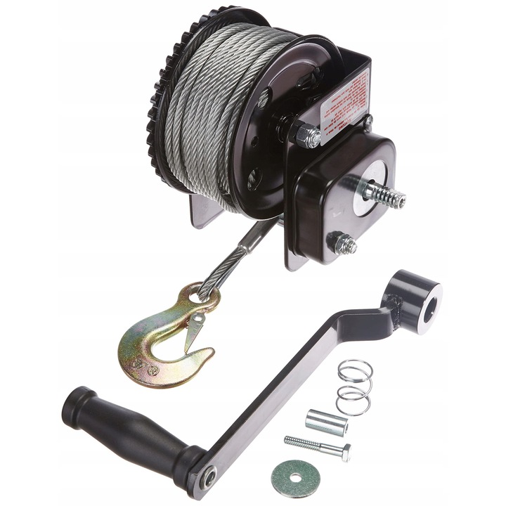 Winch manual, Kerbl, 20m, negru