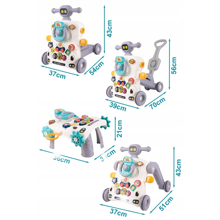 Interaktív járássegítő, Stator, többszínű, 39x70x56cm