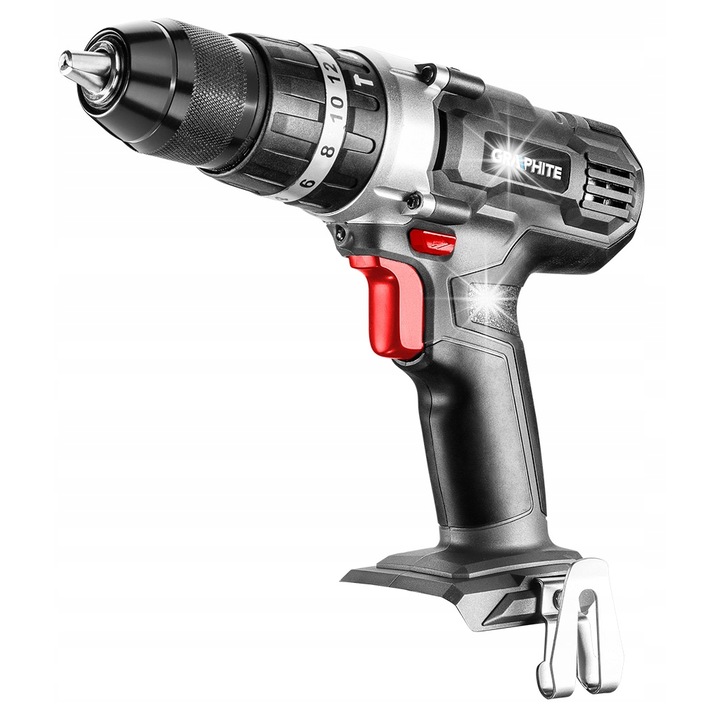 Graphite fúró-csavarozó, 18V Li-Ion, 55Nm, 2 sebesség, 13mm