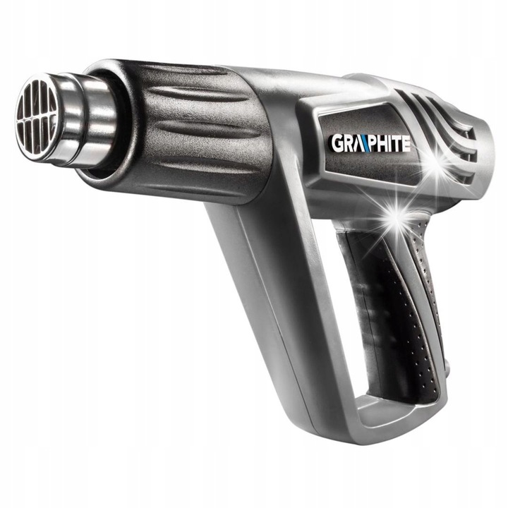Pistol de lipit Graphite, 2000W, 4 duze, reglare temperatura, 230V, 80-600°C, set