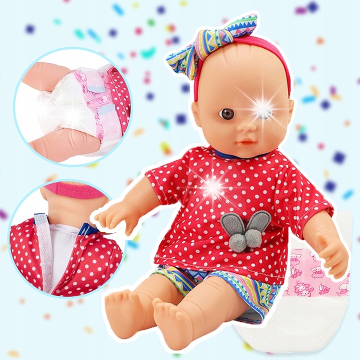 Lala Bobas Wanával és Kiegészítőkkel, 31cm, Többszínű, Gondozó és Mosó Szett