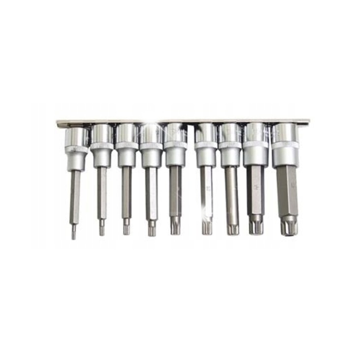 Set chei trzpieniowe RICHMANN 1/2" M4-M16, 10 piese, lungime 100mm, din otel S2