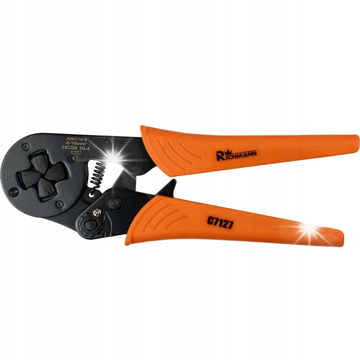 Clesti pentru zacisarea capetelor tulejkovice 6-16 mm2, RICHMANN C7127, lungime 210mm, greutate 540g