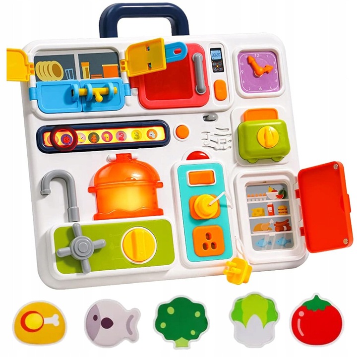 Stator oktatótábla, 9 elem, többszínű, 32x32x7cm, 18 hónaposnál idősebb gyermekek számára