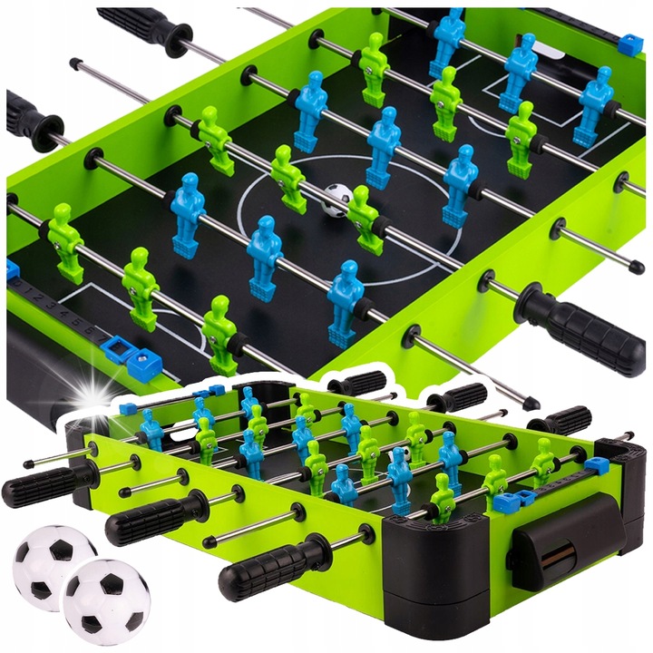 Mese foosball Stator, mini fotbal, 9x9 jucatori, 51x7x46cm, set complet cu 2 mingi