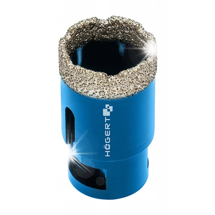 Set Otwornice Diamentowe Hogert HT7D282, 25mm, M14, pentru gresie, 61mm inaltime, 37mm adancime