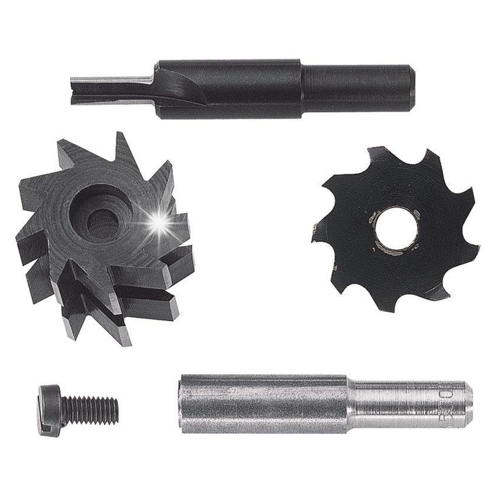 Set 2 freze universale, Wolfcraft, negru/argintiu