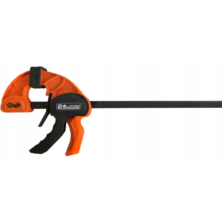 Clema rapida de strangere, Richmann, 150x80mm, nylon, portocaliu/negru