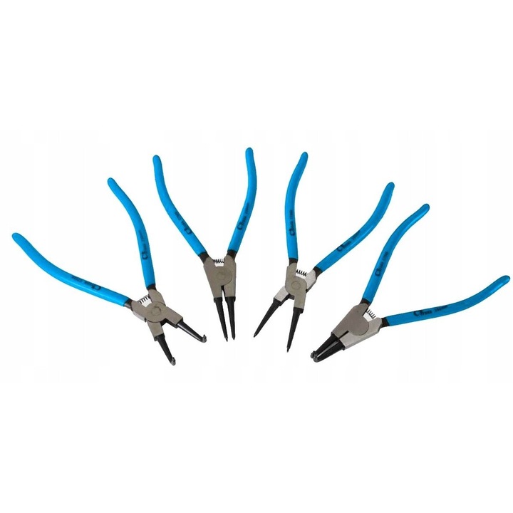 4 db-os seegergyűrű fogó készlet, RICHMANN, 180mm, króm-vanádium acél, csúszásmentes markolat