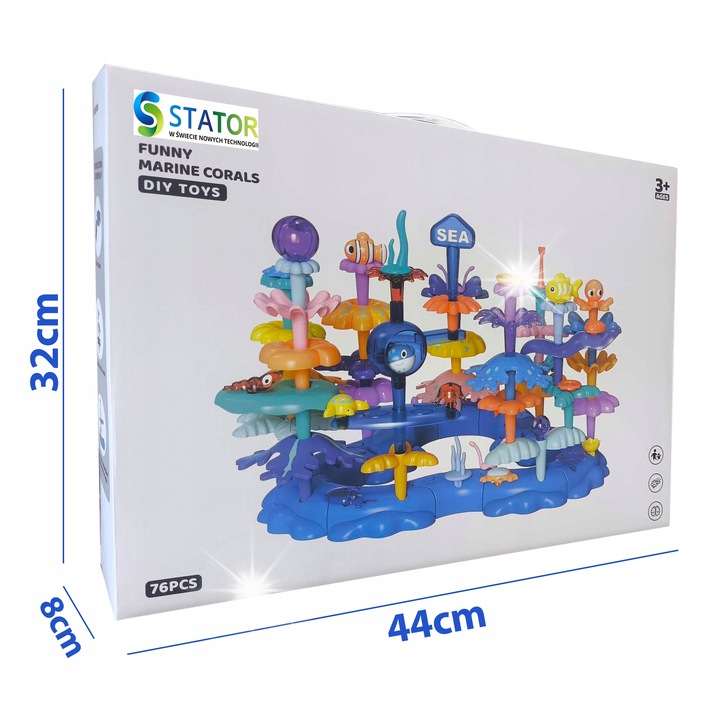 Stator építőkészletek, Kreatív kockák, többszínű, 30x30cm