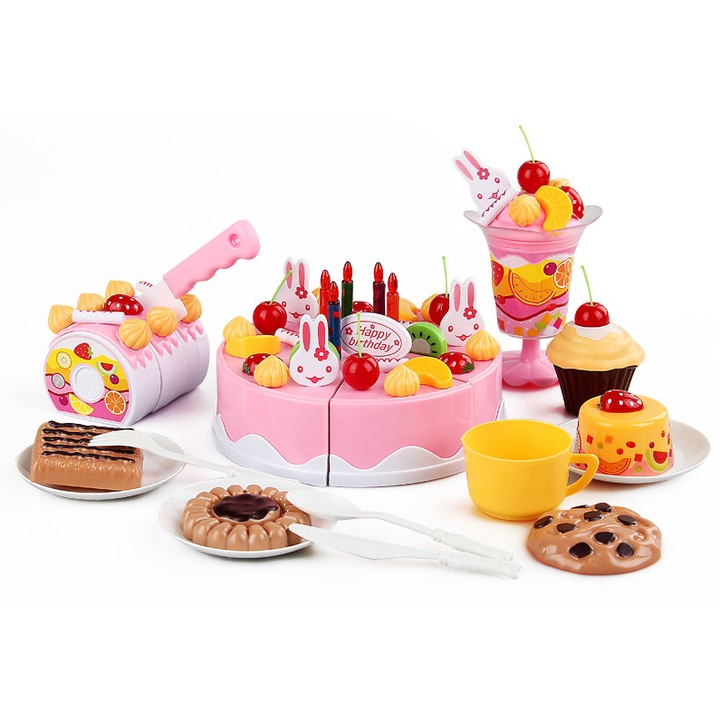 Vágható torta, Stator, 75 darab, rózsaszín, 15cm