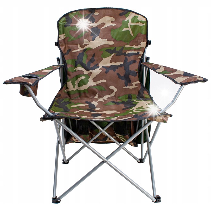 Scaun de pescuit pliabil Trizand cu umbra, material plastic, capacitate 120 kg, culoare moro, dimensiuni 92x130cm, set cu husa.