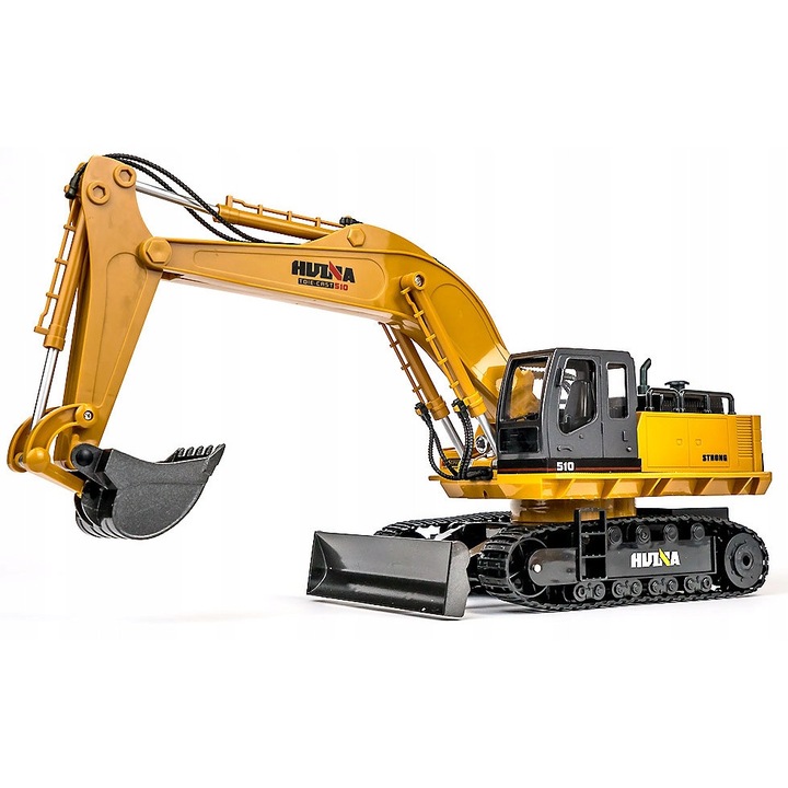 Багер с дистанционно управление 2 в 1, click4TOYS, метал, LED, 45x15x14см