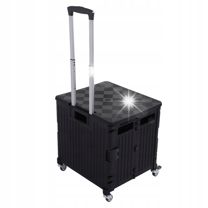 Carucior pentru cumparaturi, 32kg, pliabil, maner telescopic, 36x33x7,5cm