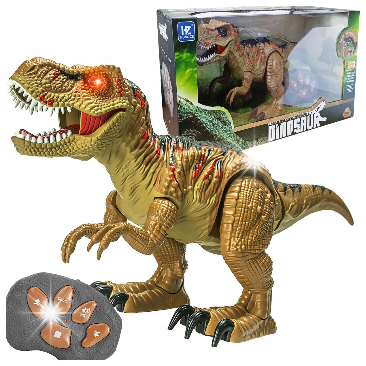 Dinozaur interactiv T-Rex, zdalnie steriat, efecte sonore si