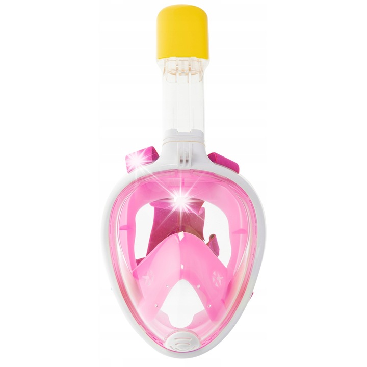 Masca de snorkelling cu tub pentru copii, Ikonka, S/M, roz