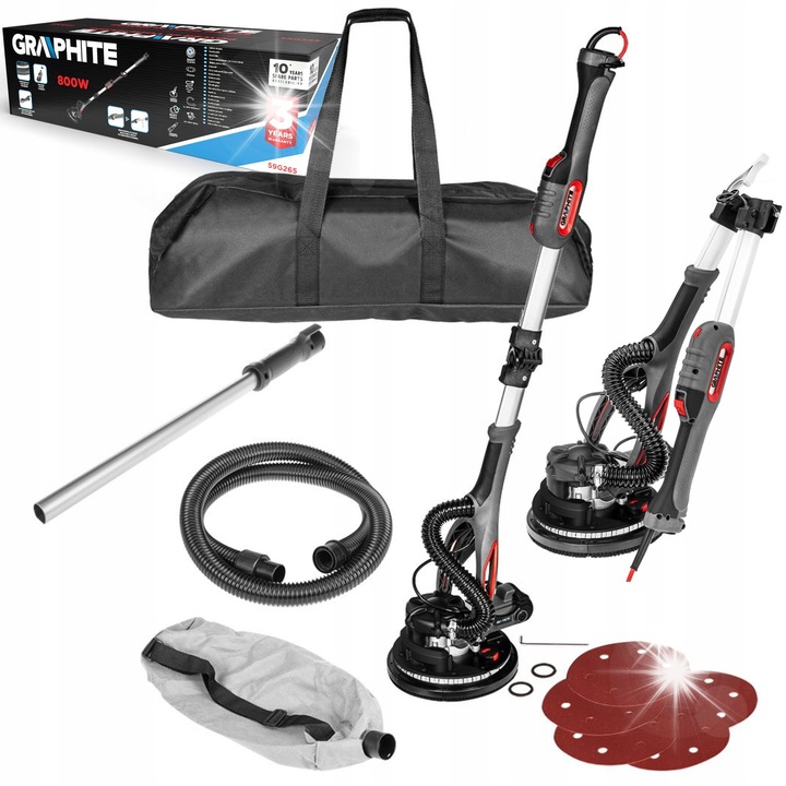 Slefuitor, Graphite, 800W, 225MM/215MM, cu LED, multicolor