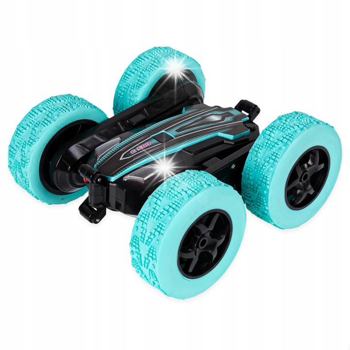 Kaszkadőr autó, click4TOYS, piros és zöld, 15,5x15x7cm, szett vezérlővel és vezérlő karkötővel.