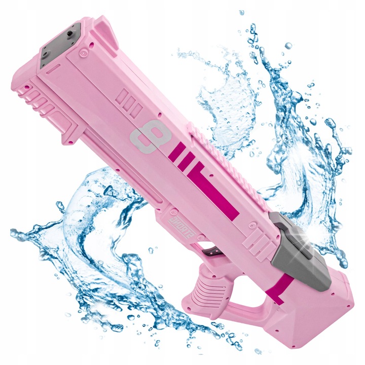 Електрически воден пистолет, click4TOYS, 51x18x6см, 600мл, розов, за деца