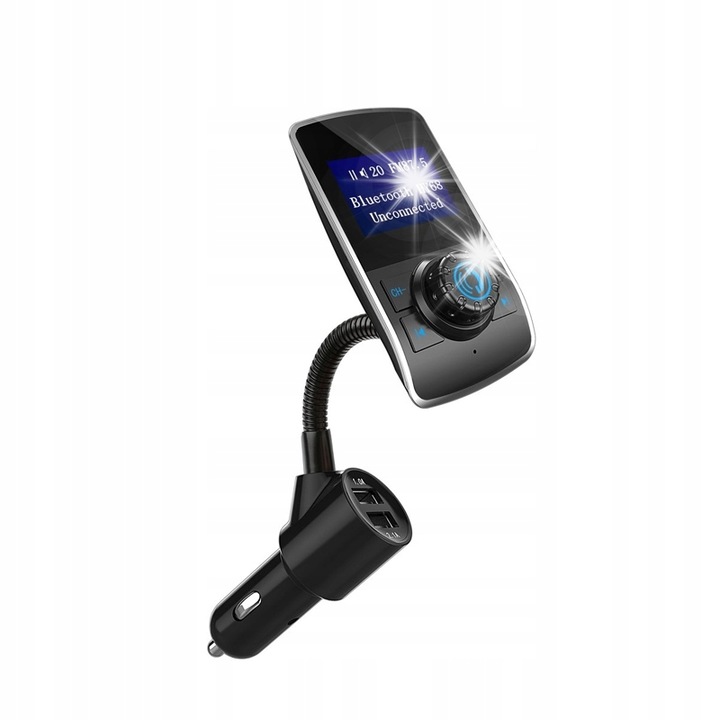 Gotel Bluetooth autós FM adó, 2x USB 3.1A, micro SD, LCD, 12-24V