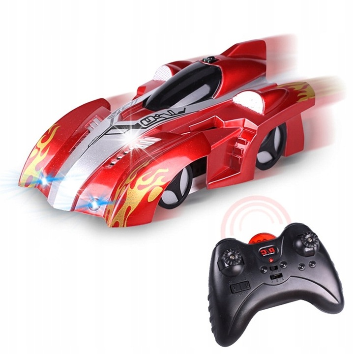 Repülő kisautó click4TOYS, antigravitációs, piros-kék, 10m, gyerekeknek