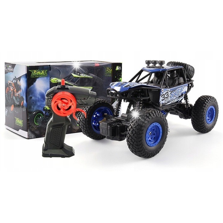 Rock Climber távirányítós terepjáró, click4TOYS, 1:20, gumi, kék, 19,5x12x11,5cm, komplett szett