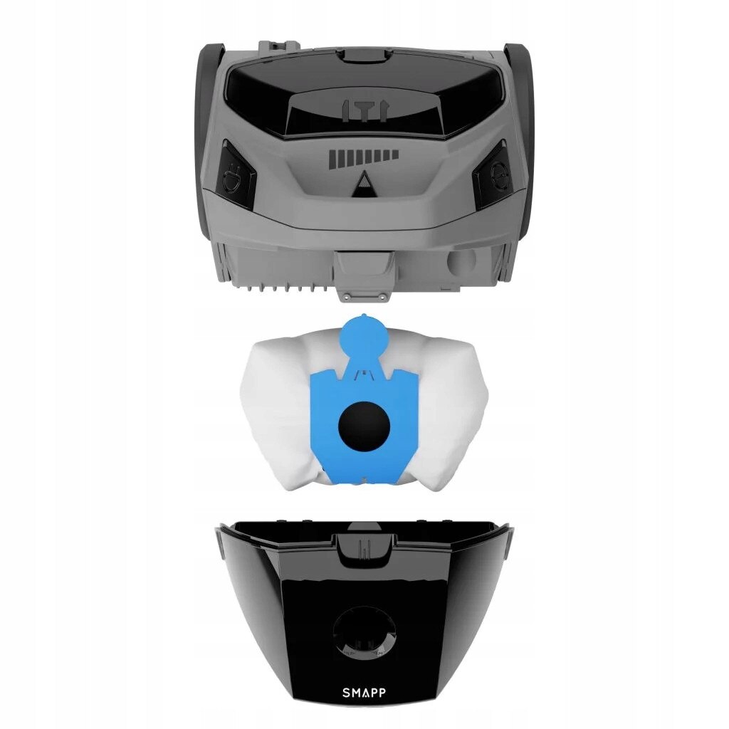 Aspirator cu sac, SMAPP Dynamic+ 608, 4L, filtru HEPA H13, alb/negru