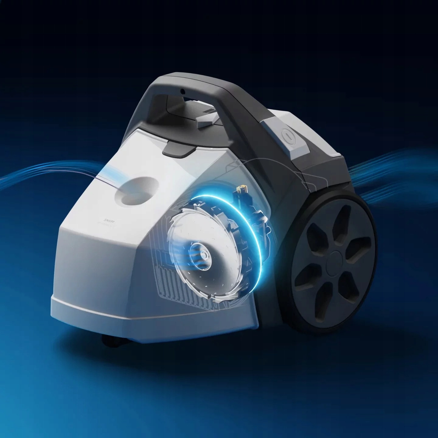 Aspirator cu sac, SMAPP Dynamic+ 608, 4L, filtru HEPA H13, alb/negru